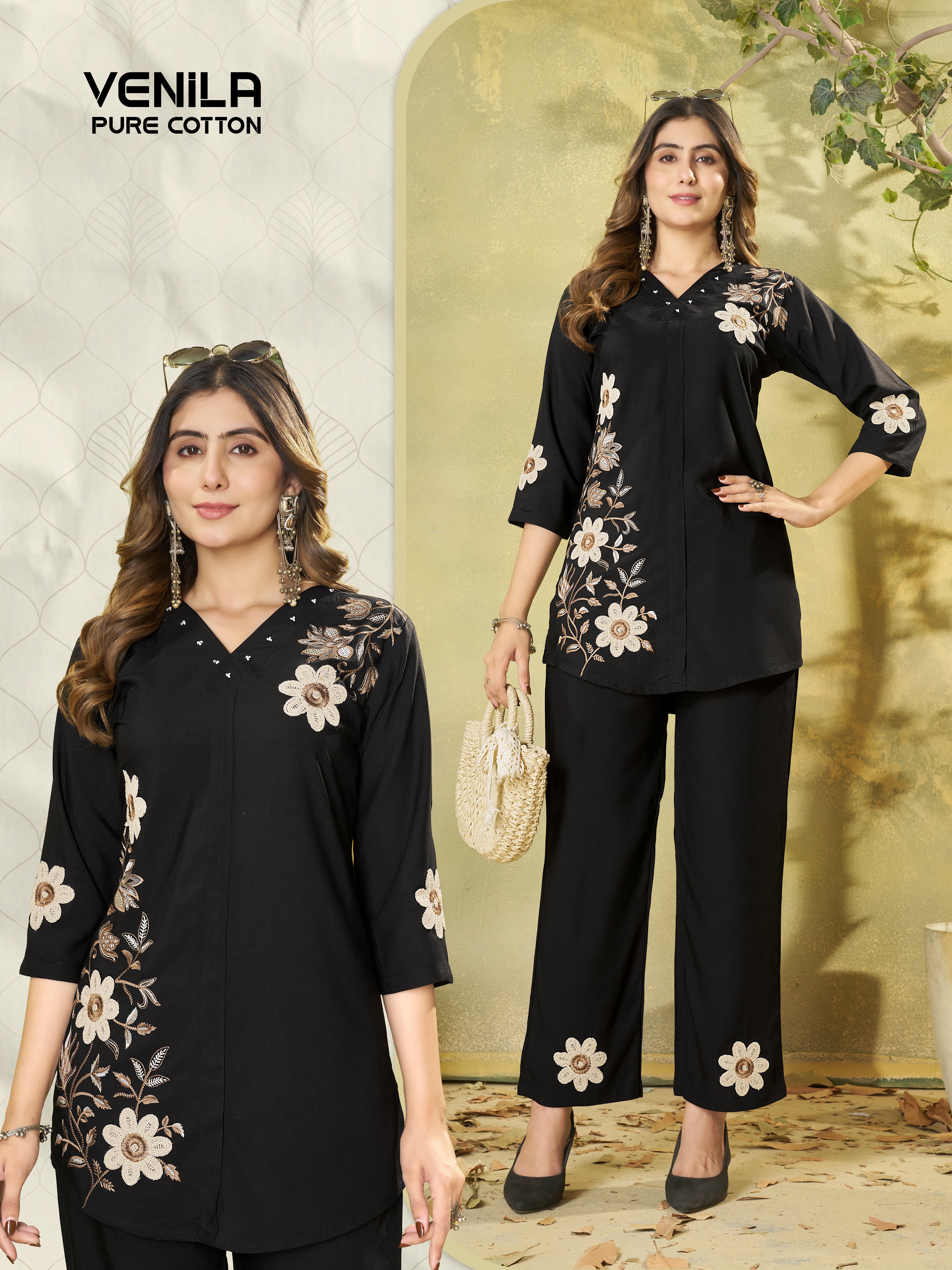 Designer Heavy Rayon Embroidered Co-Ord Set,