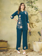 Designer Heavy Rayon Embroidered Co-Ord Set,