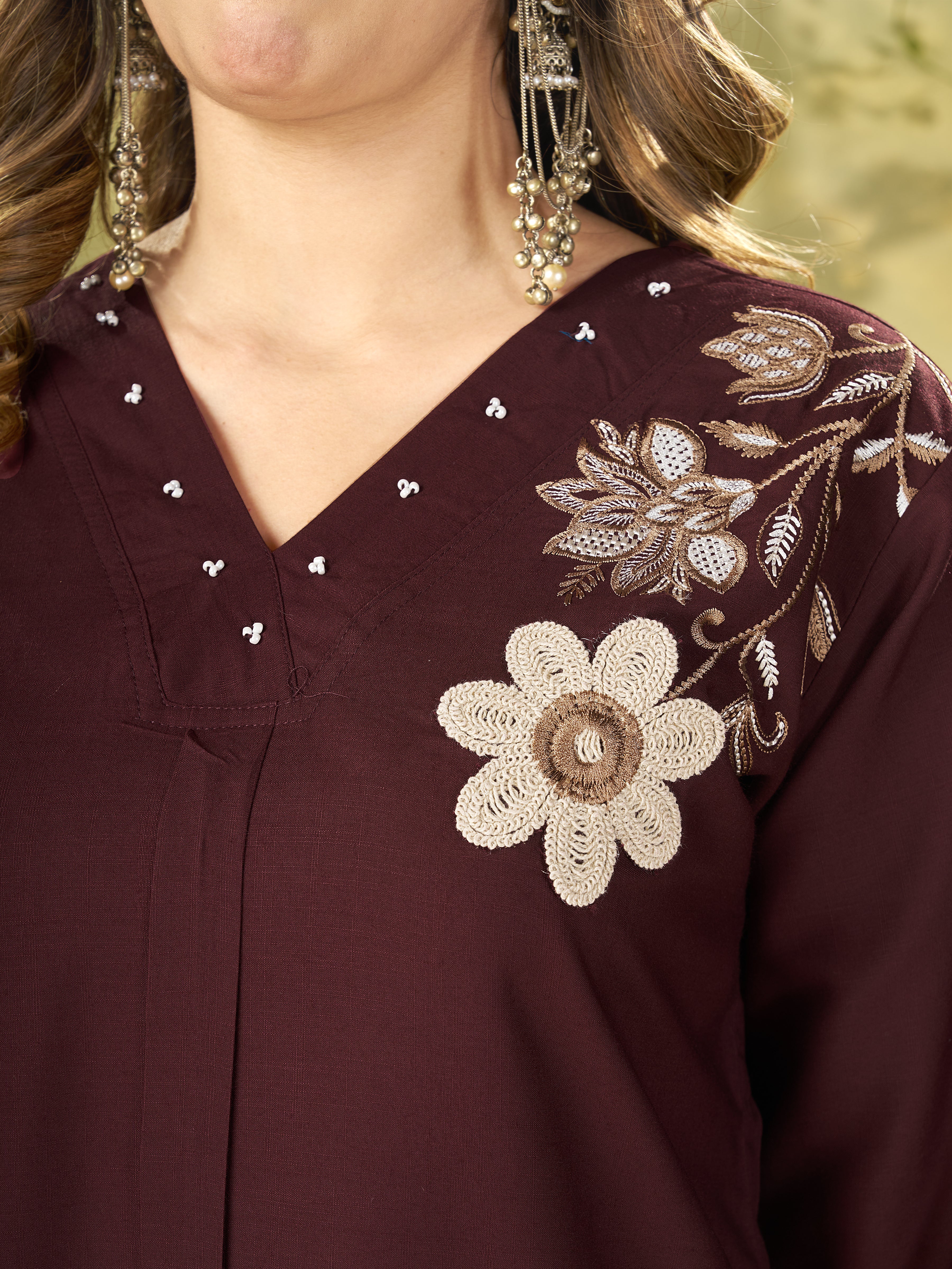 Designer Heavy Rayon Embroidered Co-Ord Set,