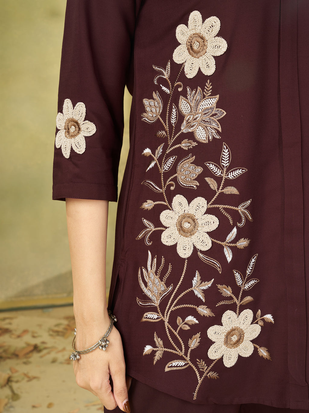 Designer Heavy Rayon Embroidered Co-Ord Set,