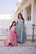 Gown with Dupatta AND Thread & Sequins Embroidered