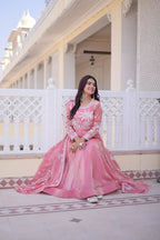 Gown with Dupatta AND Thread & Sequins Embroidered