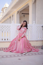Gown with Dupatta AND Thread & Sequins Embroidered