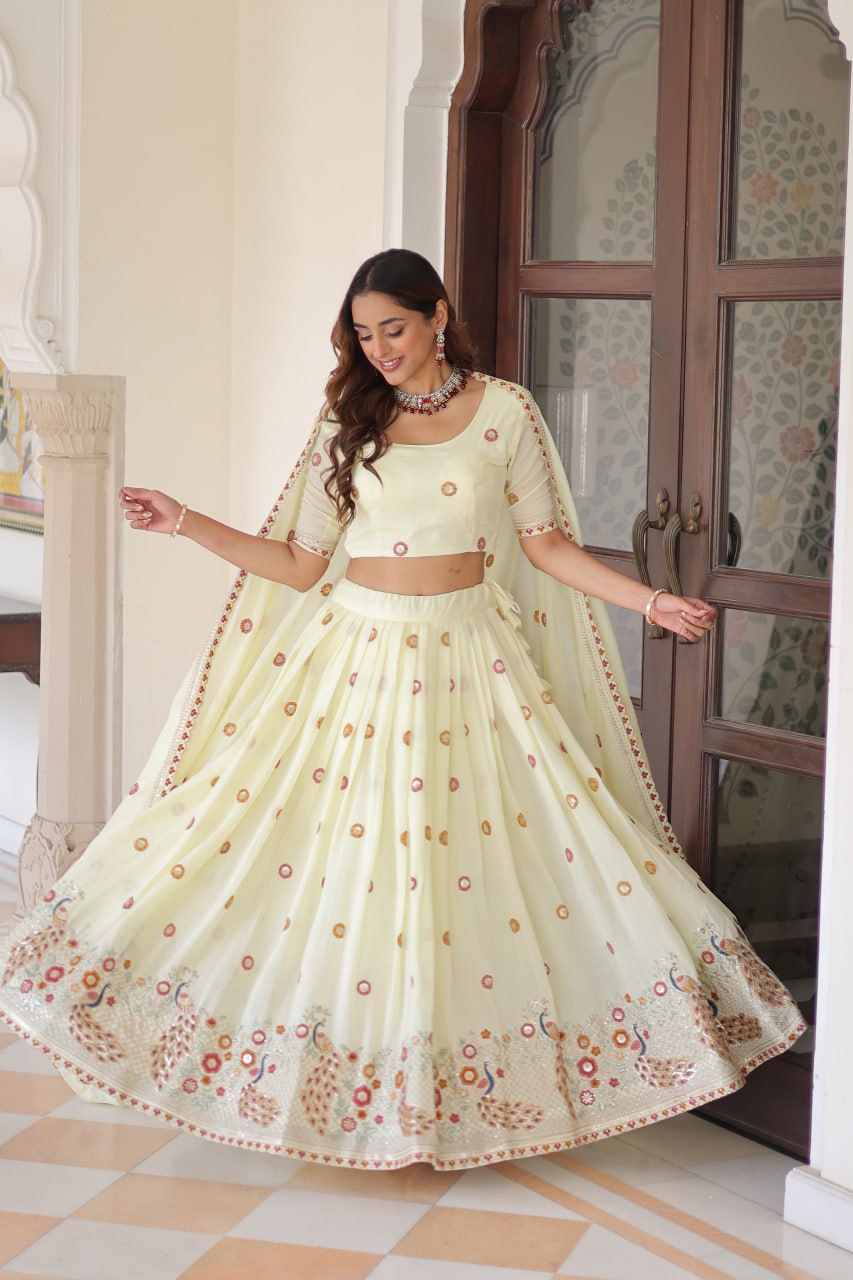 Lehenga Choli Set with Dupatta AND  Heavy Embroidered