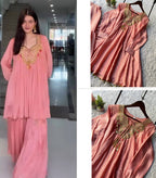 2-Piece Kurti Sharara Set with Sequin Embroidery