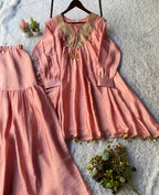 2-Piece Kurti Sharara Set with Sequin Embroidery
