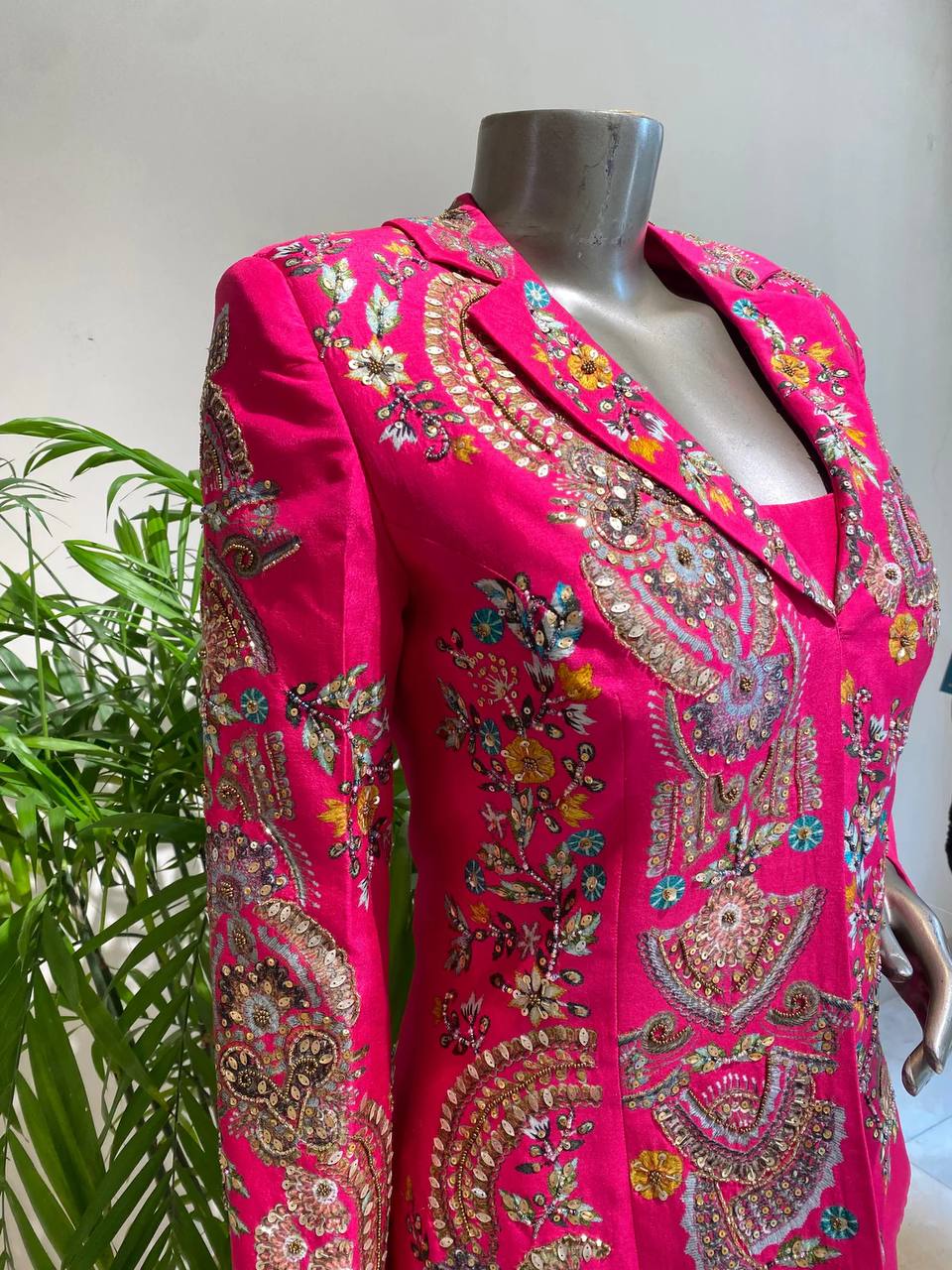 Designer Wear 3-Piece Palazzo Set with Sequin Embroidery