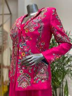 Designer Wear 3-Piece Palazzo Set with Sequin Embroidery