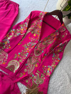 Designer Wear 3-Piece Palazzo Set with Sequin Embroidery
