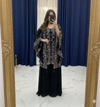 KURTA PLAZZO PAIR WITH SHRUGE IN SEQUENCE EMBROIDERY WORK