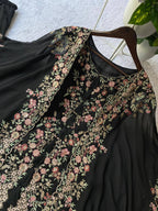 KURTA PLAZZO PAIR WITH SHRUGE IN SEQUENCE EMBROIDERY WORK