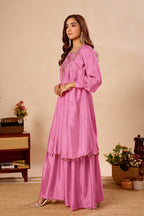 Designer 2-Piece Kurti Sharara Set with Sequin Embroidery