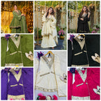 REAL MIRROR WORK ON SILK FABRIC TOP AND PLAZZO WITH DUPATTA SET