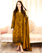 Party Wear Faux Georgette Embroidered Top Plazzo Dupatta Set