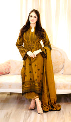 Party Wear Faux Georgette Embroidered Top Plazzo Dupatta Set