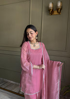 Farshi Salwar Set with Silk Kurta & Dupatta