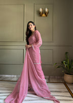 Farshi Salwar Set with Silk Kurta & Dupatta