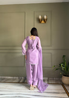 Farshi Salwar Set with Silk Kurta & Dupatta