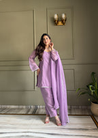 Farshi Salwar Set with Silk Kurta & Dupatta