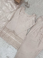 Party Wear Glass Roman Silk Farshi Salwar Suit with Dupatta