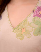 Olive Green Floral Printed Salwar Set with Kurta, Pant & Dupatta for Women