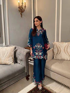 Co-Ord Set with Elegant Embroidery & Cut Work