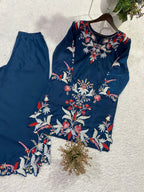 Co-Ord Set with Elegant Embroidery & Cut Work