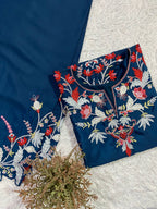 Co-Ord Set with Elegant Embroidery & Cut Work