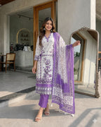 Premium Berry Silk Suit Set with Dupatta | Embroidered Ethnic Wear