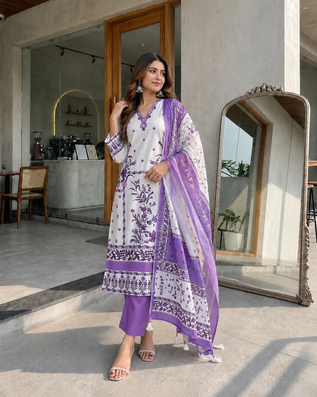 Premium Berry Silk Suit Set with Dupatta | Embroidered Ethnic Wear
