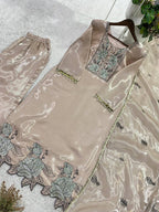 Embroidered Cut Work Suit Set for Women | Jimmy Choo Kurta Pant with Dupatta
