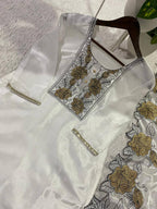 Embroidered Cut Work Suit Set for Women | Jimmy Choo Kurta Pant with Dupatta