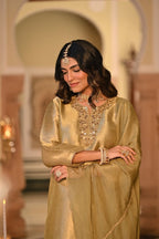 Silk Embroidered Kurti Set with Pant & Dupatta for Women