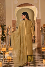 Silk Embroidered Kurti Set with Pant & Dupatta for Women