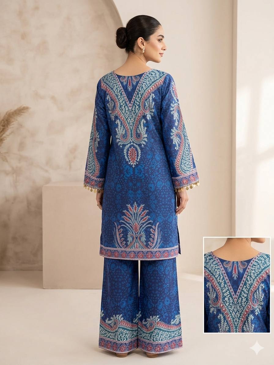 Printed Crape Silk Co-Ord Set for Women