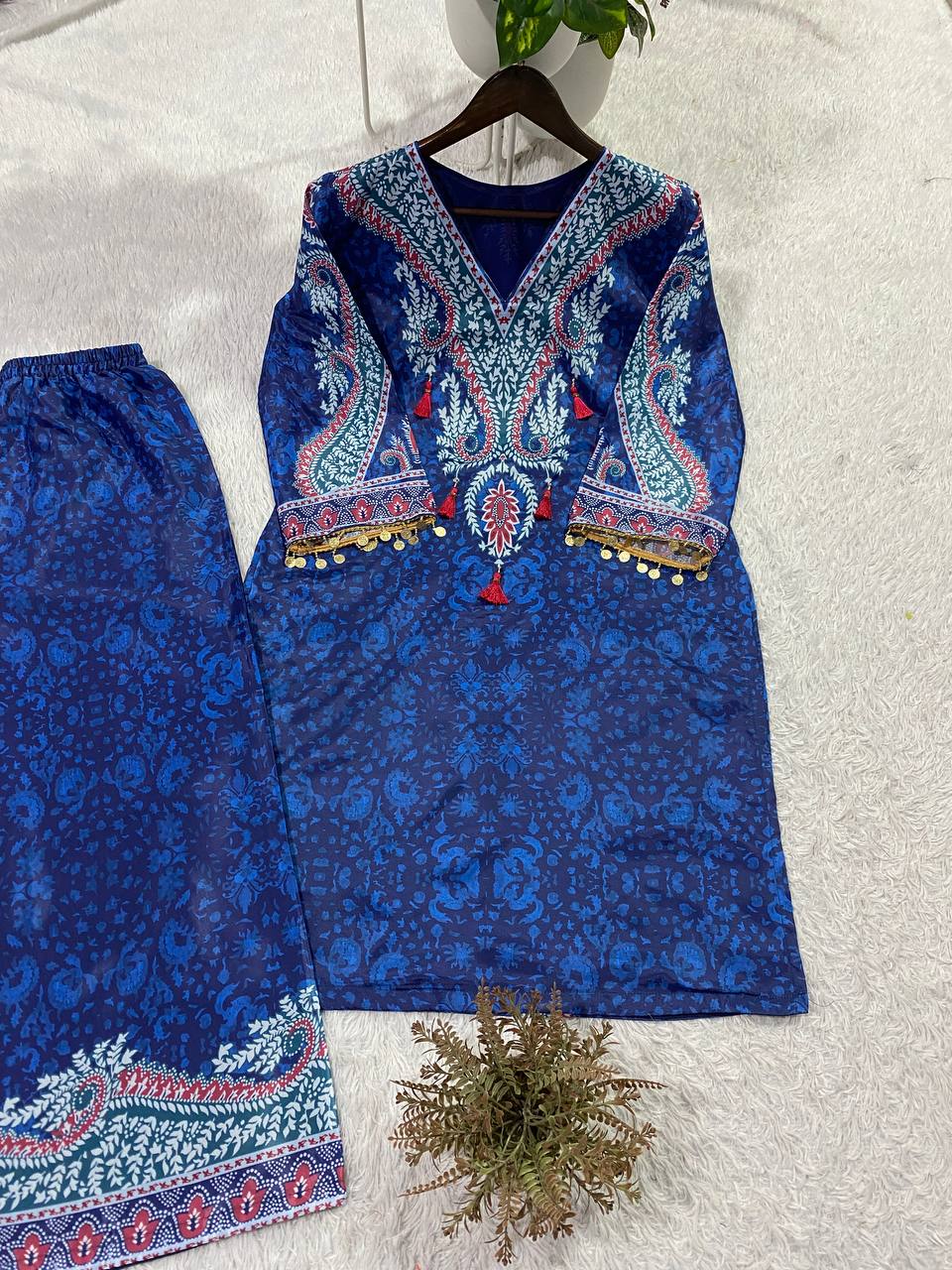 Printed Crape Silk Co-Ord Set for Women