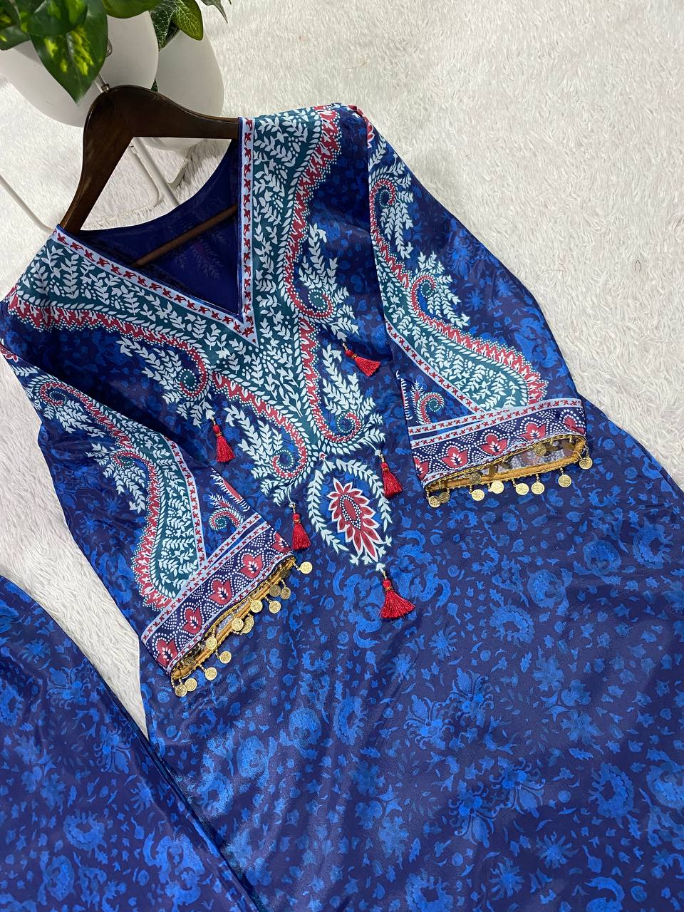 Printed Crape Silk Co-Ord Set for Women