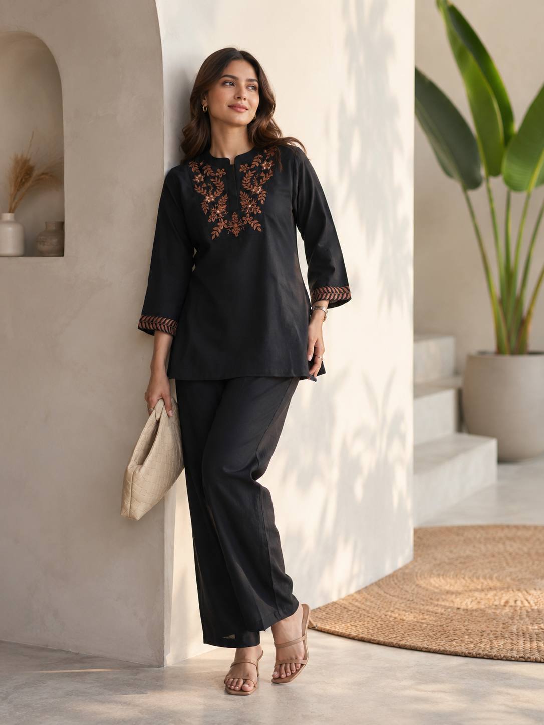 Roman Silk Co-Ord Set for Women. Summer matchung set