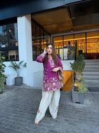 Summer Special Embroidered Co-Ord Set .Trendy Women's Fashion Outfit