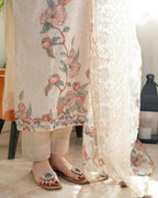 Women's Printed Lilan Suit Set | Light Pink Traditional Kurta Set