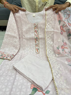 Women's Printed Lilan Suit Set | Light Pink Traditional Kurta Set