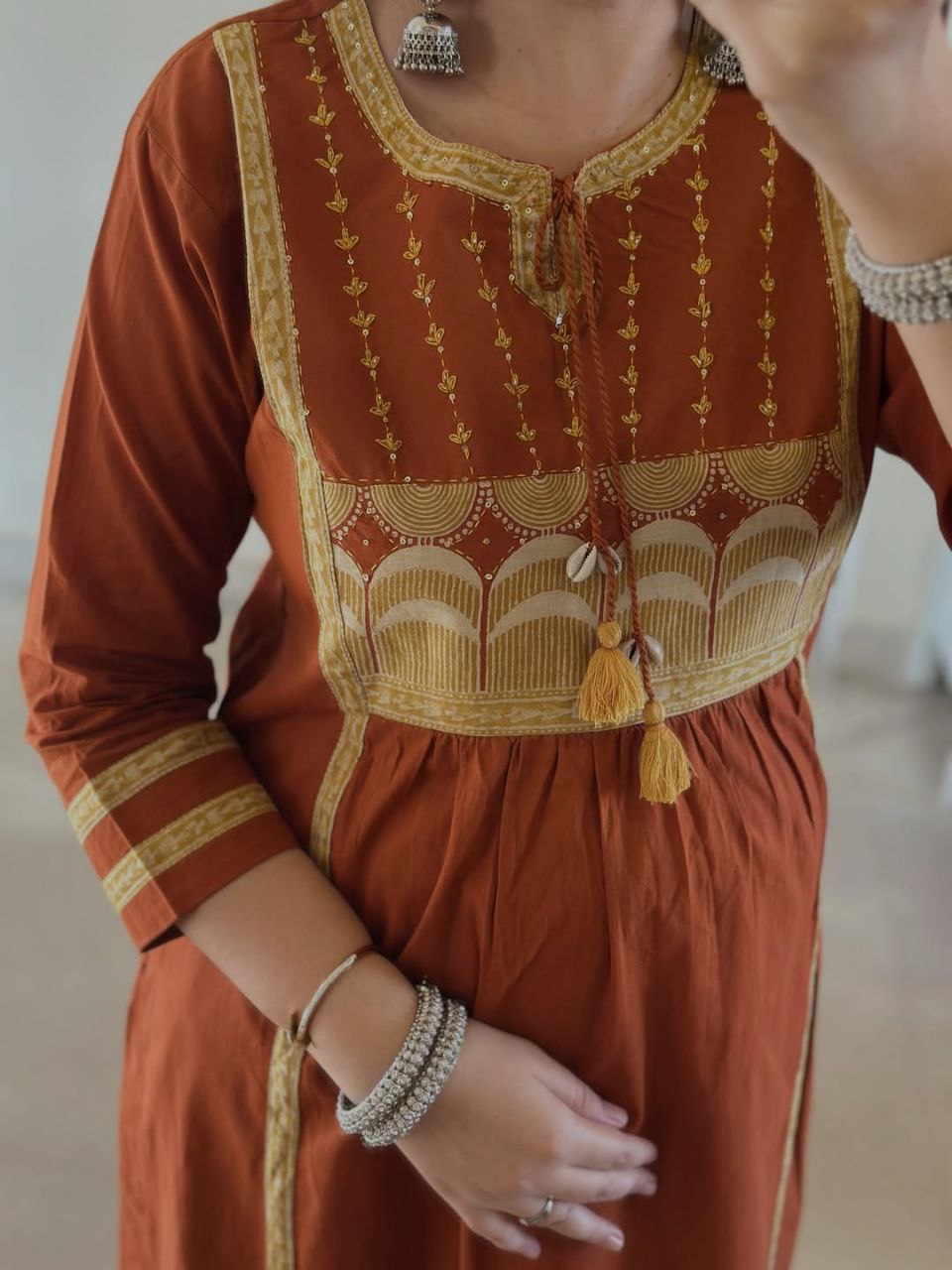 Jaipuri Cotton Kurti Set with Palazzo & Dupatta | 60x60 Pure Cotton Straight Fit Ethnic Wear for Women