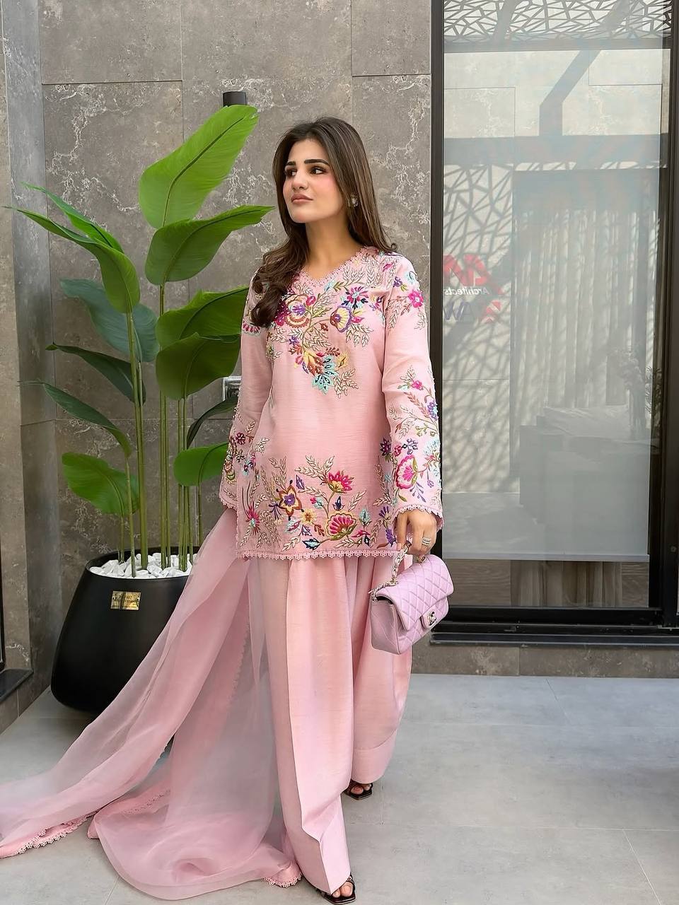Farsi Salwar Suit Set for Women with Dupatta