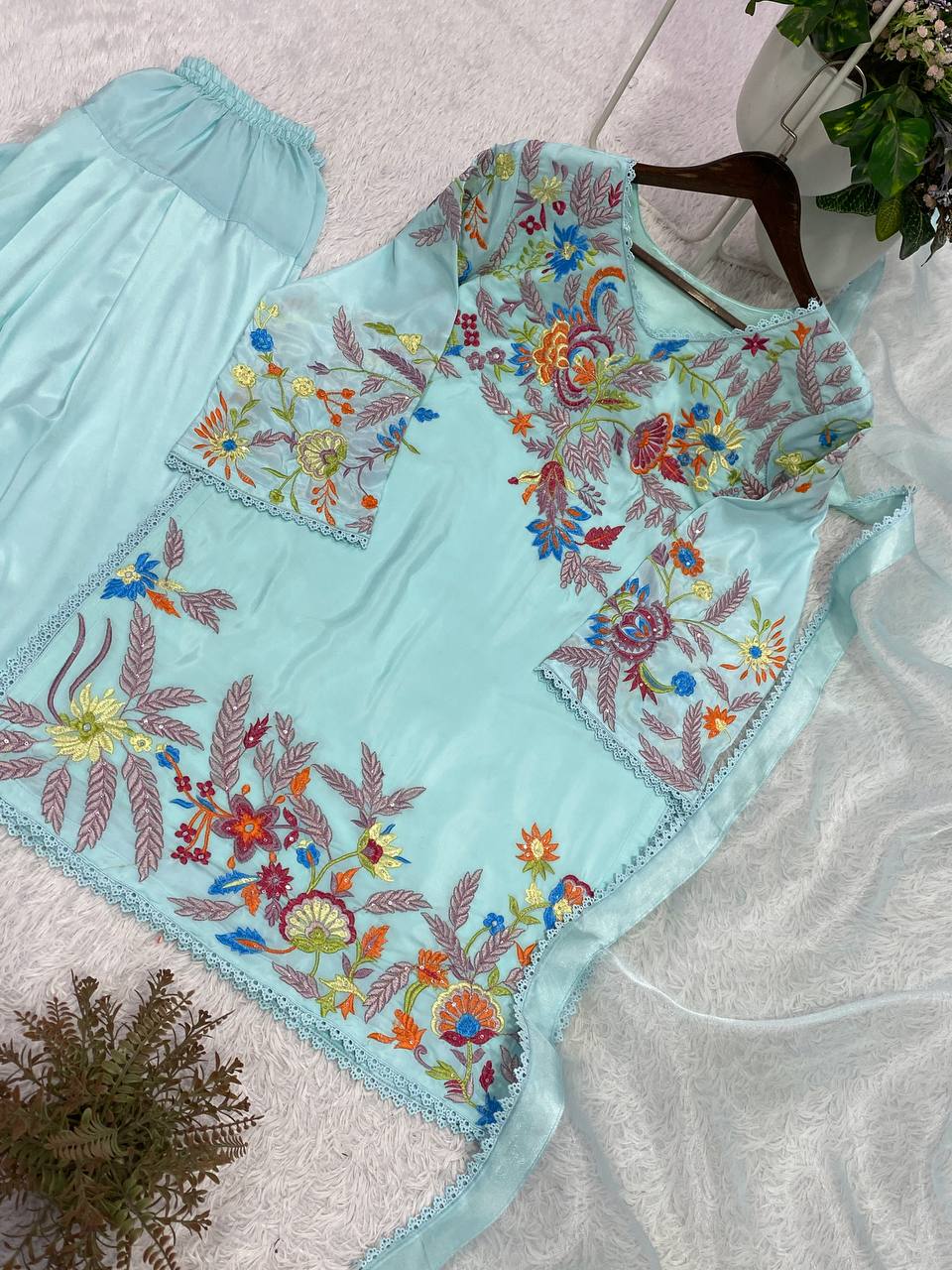 Farsi Salwar Suit Set for Women with Dupatta