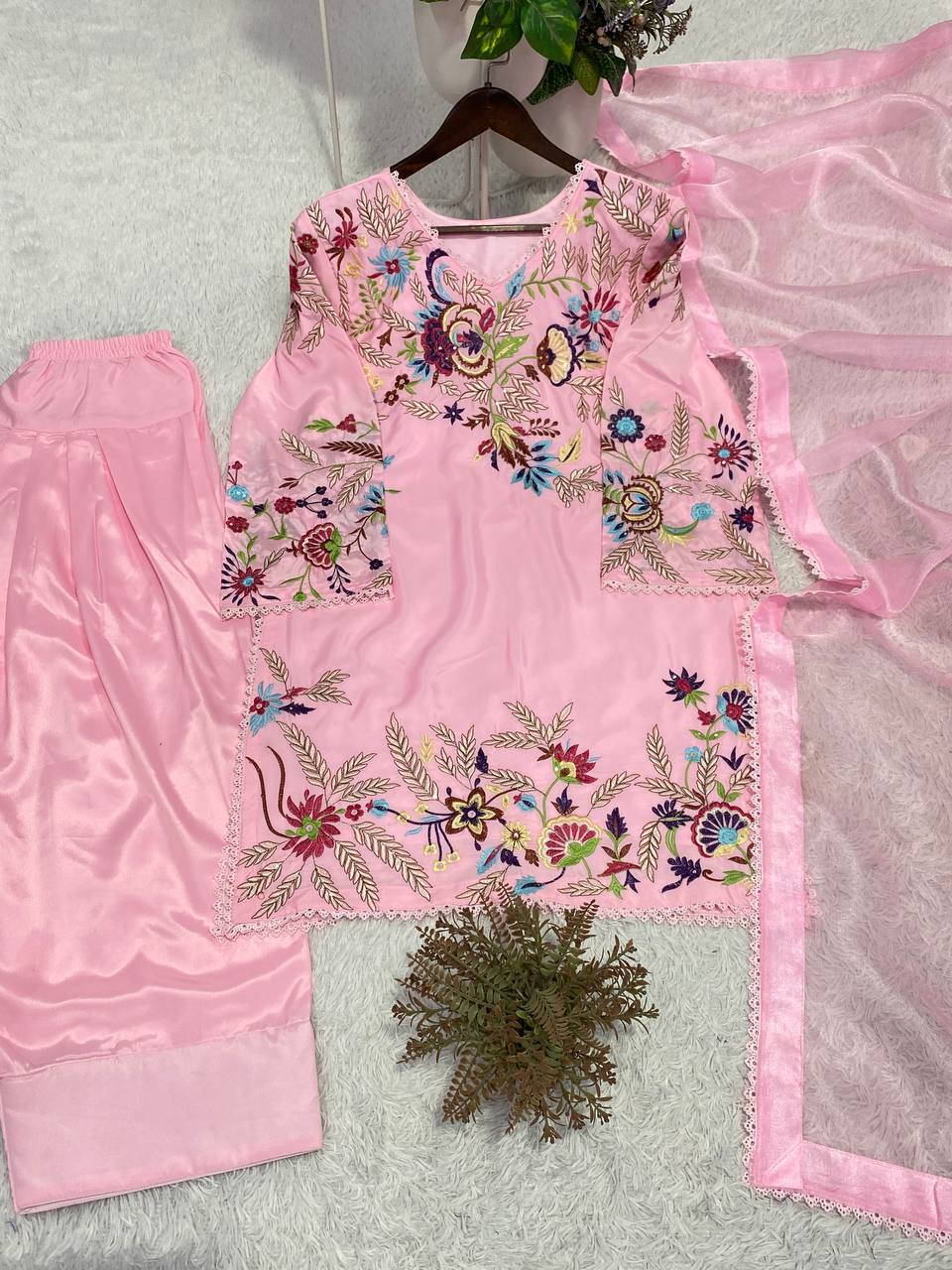 Farsi Salwar Suit Set for Women with Dupatta