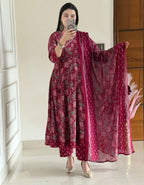 Cotton Anarkali Kurti Set with Pant & Dupatta | Premium 60x60 Cotton Ethnic Wear