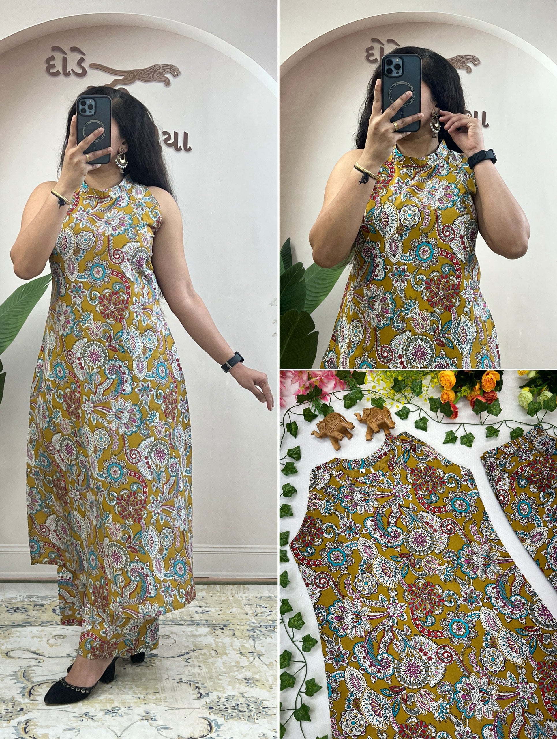 Summer Special Pure Cotton Printed Co-ord Set for Women | Sleeveless Kurti & Palazzo Set