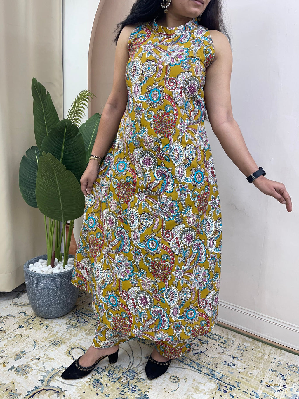 Summer Special Pure Cotton Printed Co-ord Set for Women | Sleeveless Kurti & Palazzo Set
