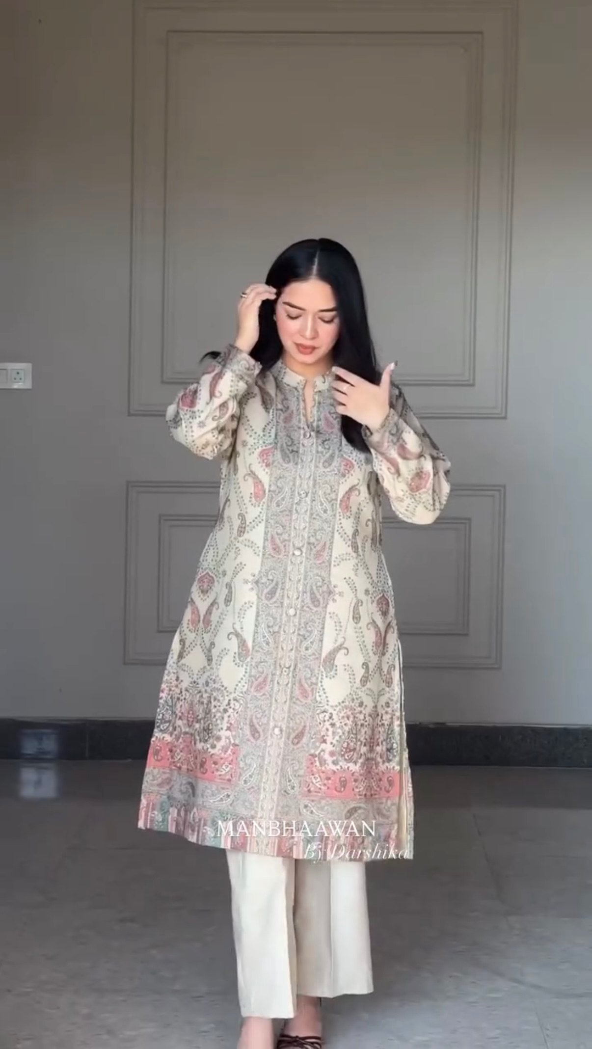 Berry Silk Kurta Pant Dupatta Set for Women