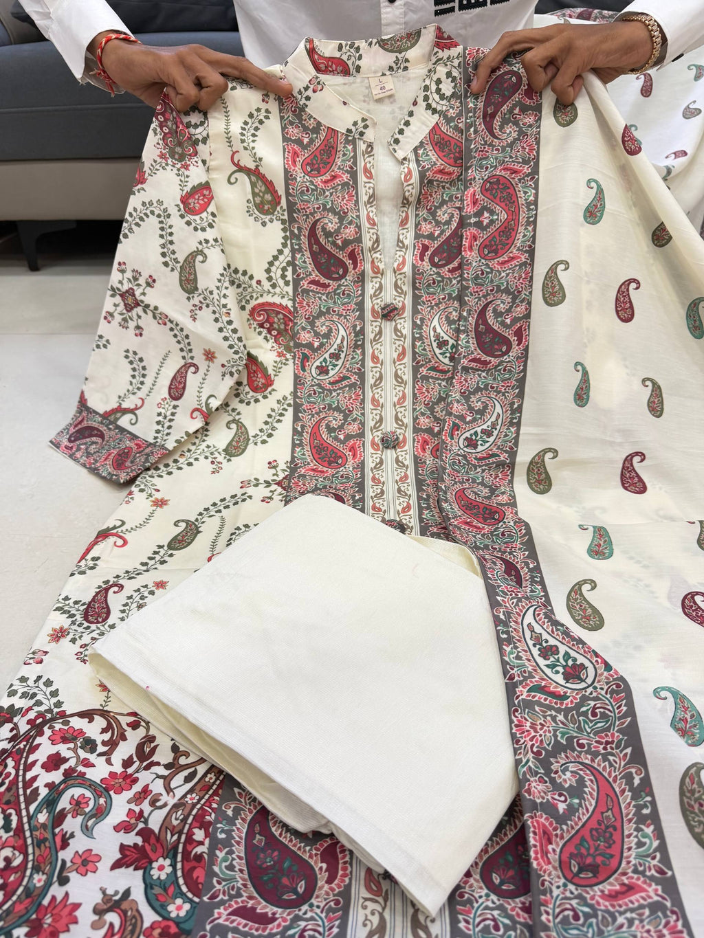 Berry Silk Kurta Pant Dupatta Set for Women